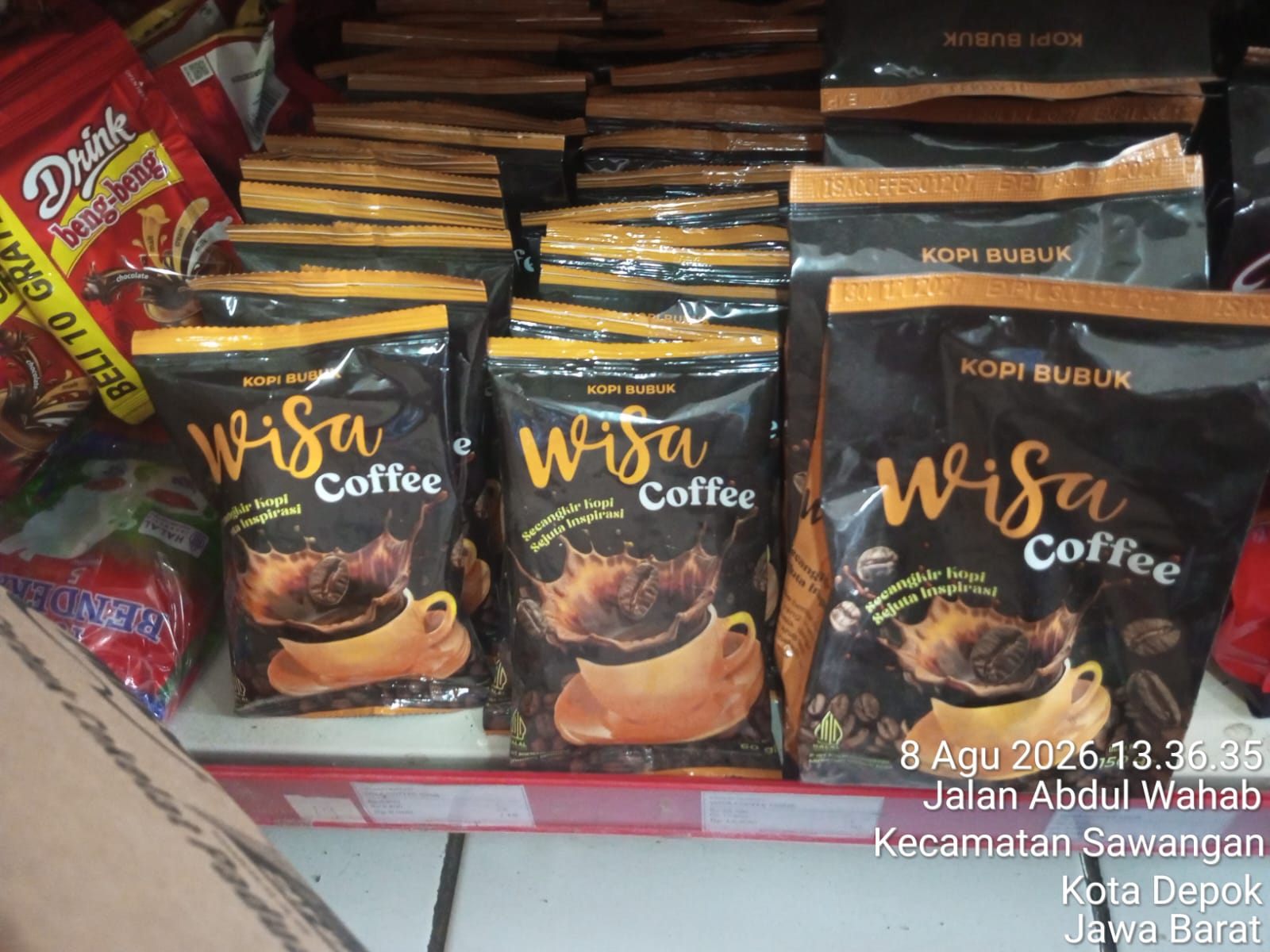 Rak Wisa Coffee 60gr di minimarket Sawangan