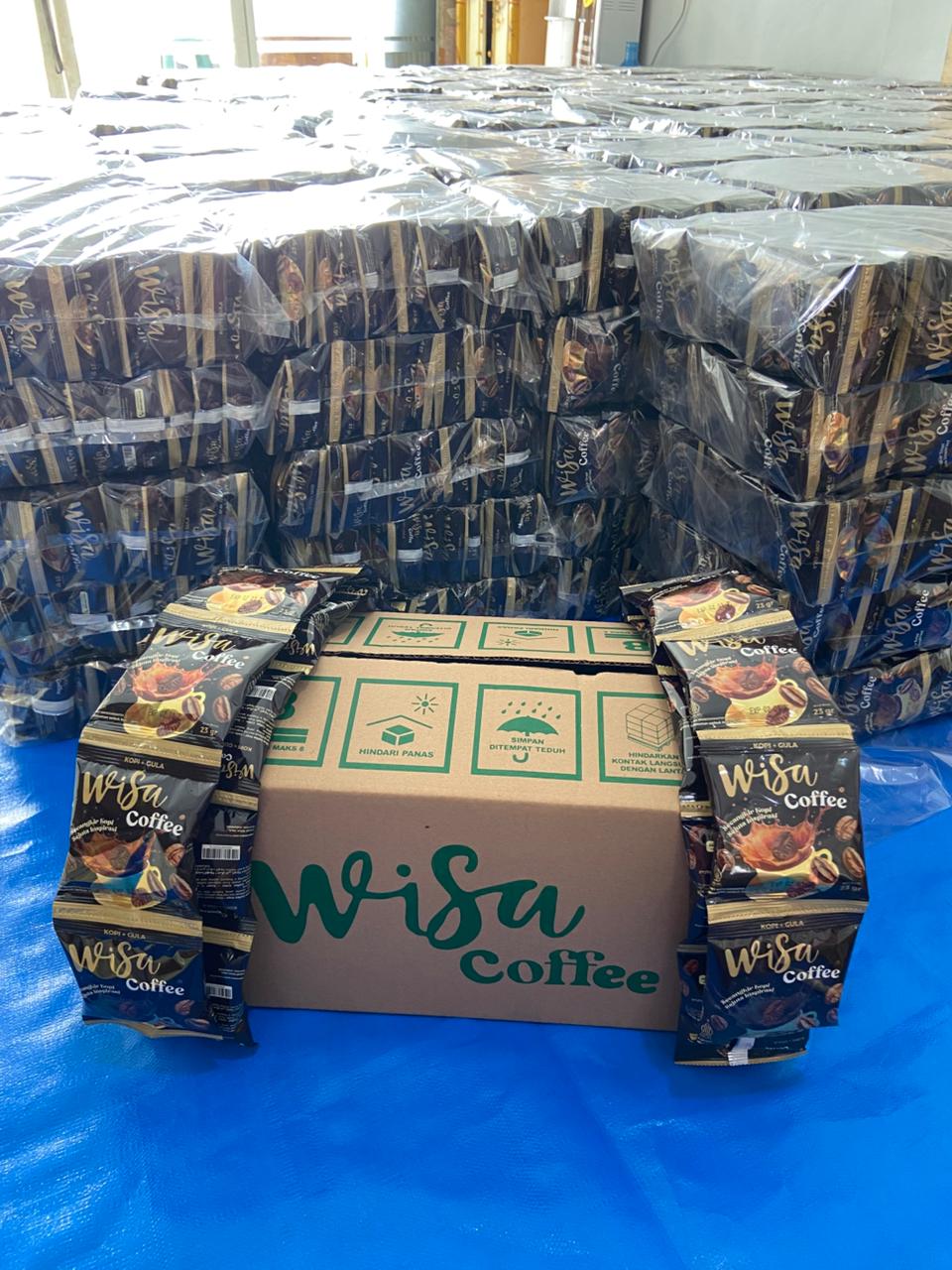Renceng sachet dan dus Wisa Coffee